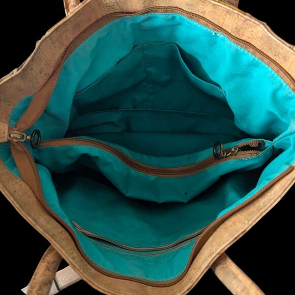 Patchwork Cork Leather Bag ~ Made in Portugal - Picture 3 of 10